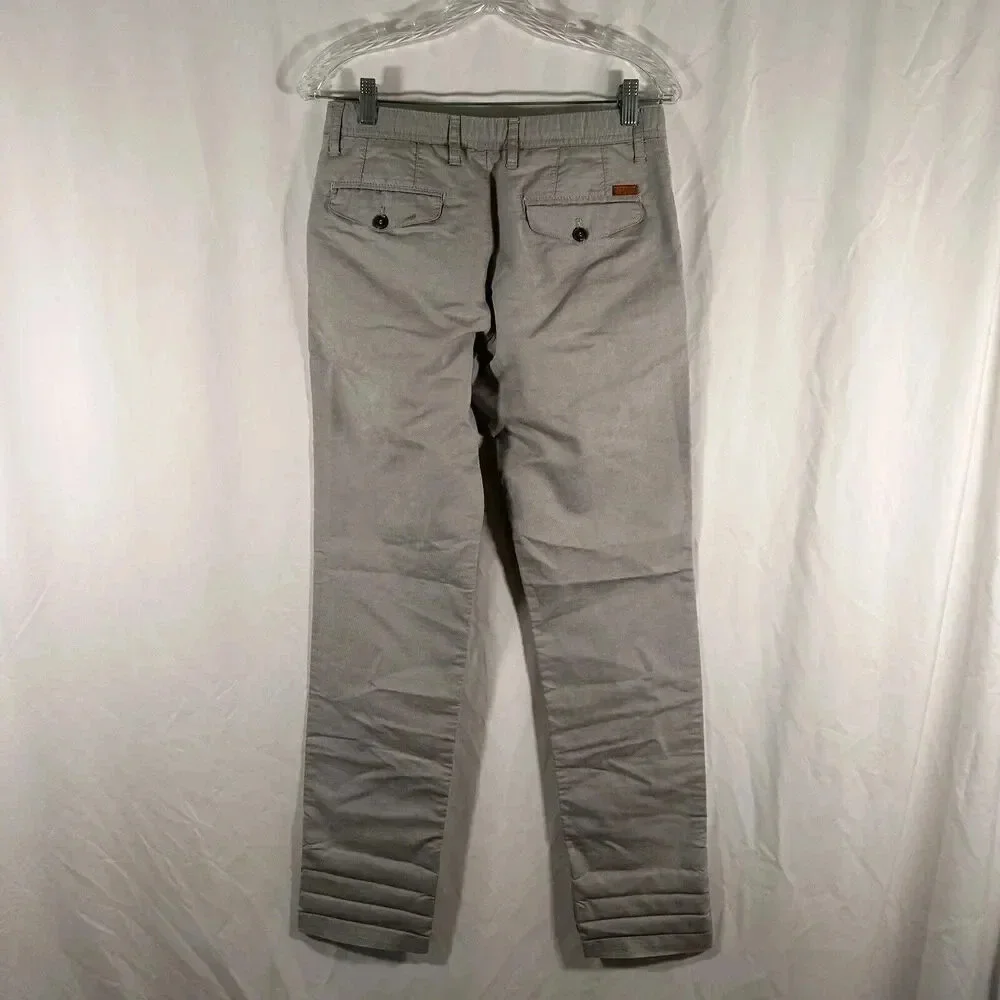 Zara Man Pants Men's 30 Solid Grey Pockets Button Zip Office Work Pants